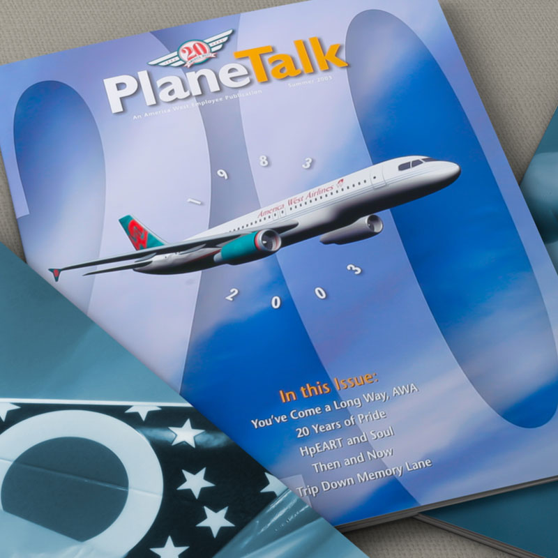 PlaneTalk - Employee magazine, America West Airlines